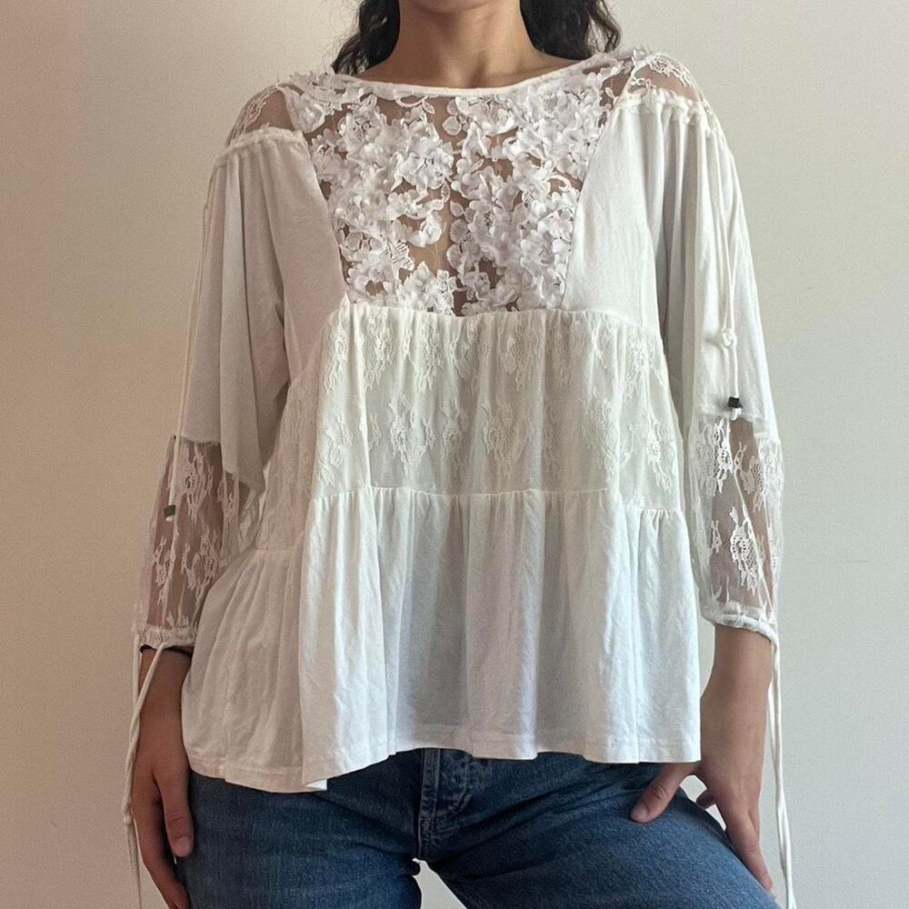 White boho blouse